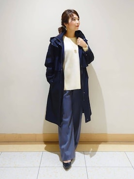 「INDIVI（インディヴィ）のアイテム」を使った、INDIVI(SHOP STAFF)さん（レディース・153cm）の冬コーディネート