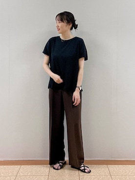 「ベーシック/トラッド」｜「アイテム（その他）」を使った、INDIVI(SHOP STAFF)さん（レディース・167cm）の夏コーディネート