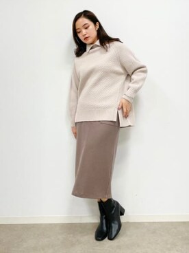 INDIVI(SHOP STAFF)さん（レディース・160cm）の秋コーディネート