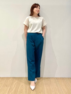 INDIVI(SHOP STAFF)さん(レディース・155cm)の夏コーディネート