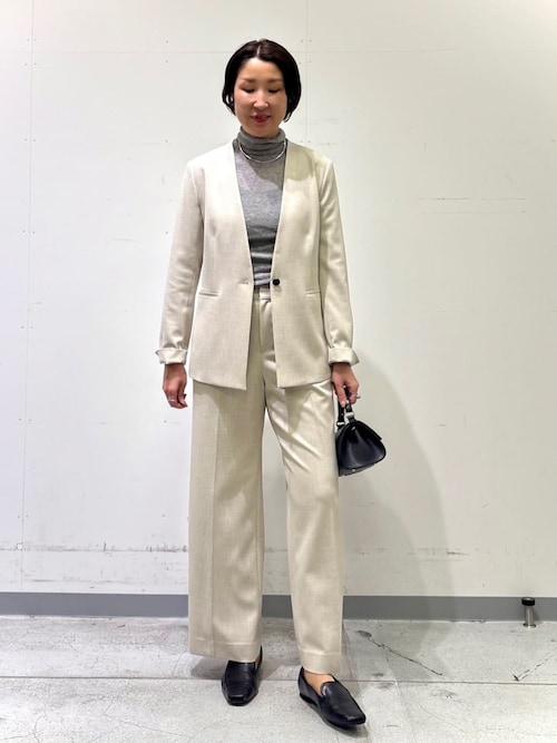 セール】【日本製／通勤スーツ】プレシャスドビー ワイドパンツ