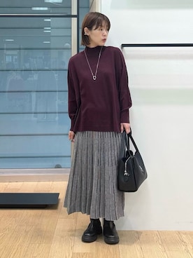INDIVI(SHOP STAFF)さん（レディース・144cm）の冬コーディネート