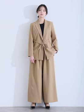 「PourVous（プールヴー）のアイテム」を使った、SHOP STAFFさん（レディース・168cm）の春コーディネート