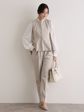 「アイテム（スーツセット）」を使った、SHOP STAFFさん（レディース・168cm）の秋コーディネート