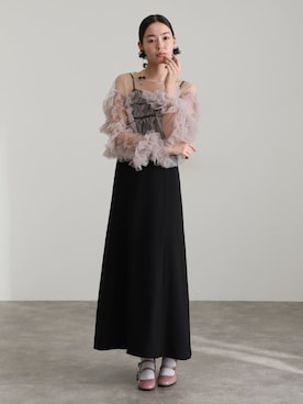 「アイテム（ドレス）」を使った、SHOP STAFFさん（レディース・164cm）の冬コーディネート