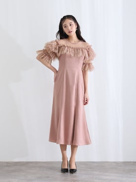 「アイテム（ドレス）」を使った、SHOP STAFFさん（レディース・168cm）の冬コーディネート