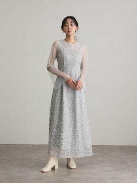 「アイテム（ドレス）」を使った、SHOP STAFFさん（レディース・162cm）の秋コーディネート