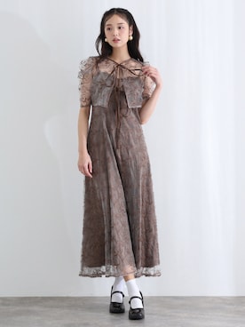 「アイテム（ドレス）」を使った、SHOP STAFFさん（レディース・168cm）の冬コーディネート