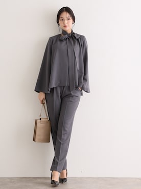 「アイテム（スーツセット）」を使った、SHOP STAFFさん（レディース・168cm）の秋コーディネート