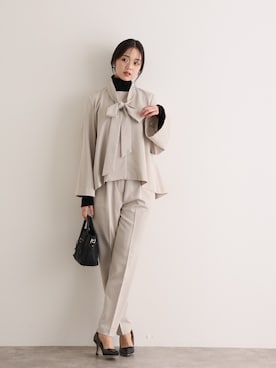 「アイテム（スーツセット）」を使った、SHOP STAFFさん（レディース・168cm）の秋コーディネート