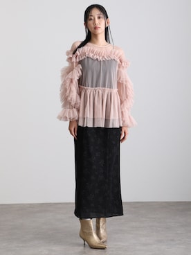 「atlo（アトロ）のアイテム」を使った、SHOP STAFFさん（レディース・162cm）の秋コーディネート