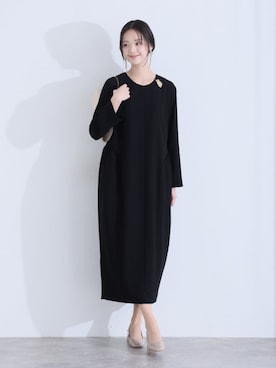 「PourVous（プールヴー）のアイテム」を使った、SHOP STAFFさん（レディース・168cm）の冬コーディネート