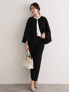 「PourVous（プールヴー）のアイテム」を使った、SHOP STAFFさん（レディース・168cm）の冬コーディネート