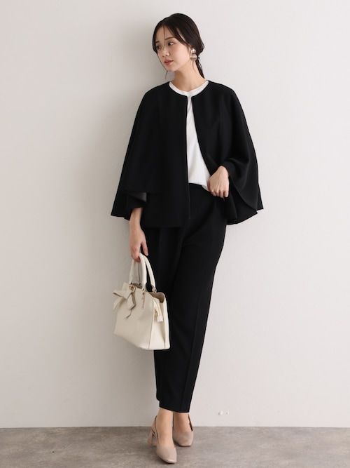 洗える】ケープ風セレモニーフォーマルセットアップ 入学式 卒業式 母