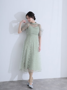 「PourVous（プールヴー）のアイテム」を使った、SHOP STAFFさん（レディース・168cm）の春コーディネート