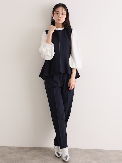 クルーネックセレモニーフォーマルセットアップ 入学式 卒業式 母服