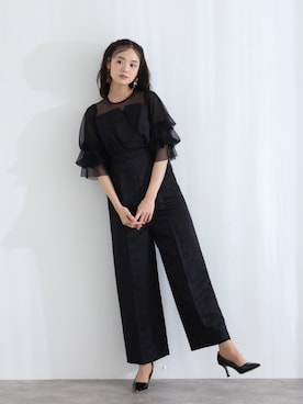 「アイテム（パンツドレス）」を使った、SHOP STAFFさん（レディース・168cm）の冬コーディネート