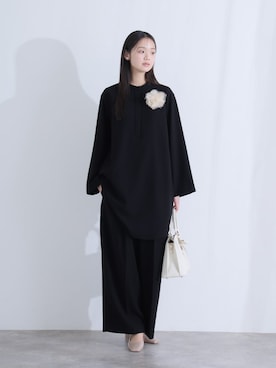 「PourVous（プールヴー）のアイテム」を使った、SHOP STAFFさん（レディース・168cm）の冬コーディネート