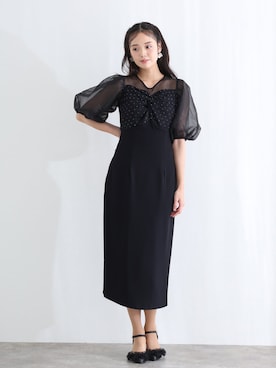 「アイテム（ドレス）」を使った、SHOP STAFFさん（レディース・168cm）の冬コーディネート