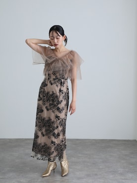 「アイテム（ドレス）」を使った、SHOP STAFFさん（レディース・162cm）の冬コーディネート