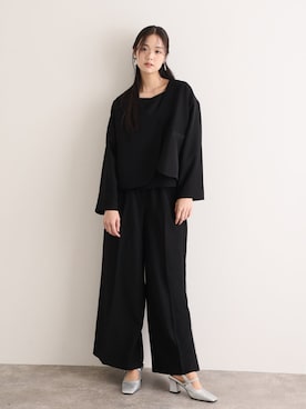 「PourVous（プールヴー）のアイテム」を使った、SHOP STAFFさん（レディース・168cm）の冬コーディネート