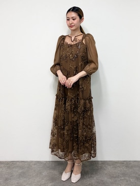 「アイテム（ドレス）」を使った、SHOP STAFFさん（レディース・167cm）の夏コーディネート