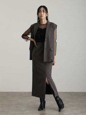 「アイテム（ドレス）」を使った、SHOP STAFFさん（レディース・162cm）の秋コーディネート