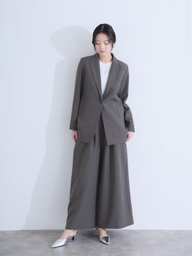 「PourVous（プールヴー）のアイテム」を使った、SHOP STAFFさん（レディース・168cm）の春コーディネート