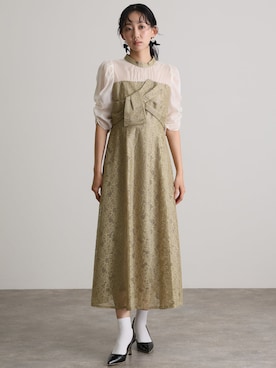 「アイテム（ドレス）」を使った、SHOP STAFFさん（レディース・162cm）の秋コーディネート