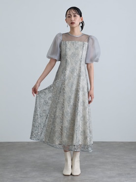 「アイテム（ドレス）」を使った、SHOP STAFFさん（レディース・162cm）の冬コーディネート