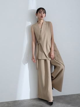 「アイテム（パンツドレス）」を使った、SHOP STAFFさん（レディース・162cm）の冬コーディネート