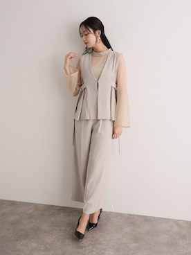 「アイテム（スーツセット）」を使った、SHOP STAFFさん（レディース・168cm）の秋コーディネート