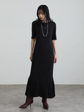 「アイテム（ドレス）」を使った、SHOP STAFFさん（レディース・162cm）の冬コーディネート