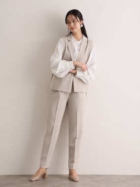 「アイテム（スーツセット）」を使った、SHOP STAFFさん（レディース・168cm）の秋コーディネート