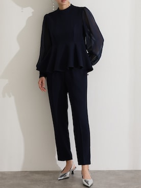 「アイテム（パンツドレス）」を使った、SHOP STAFFさん（レディース・162cm）の冬コーディネート