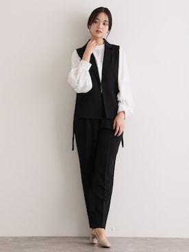 「アイテム（スーツセット）」を使った、SHOP STAFFさん（レディース・168cm）の秋コーディネート