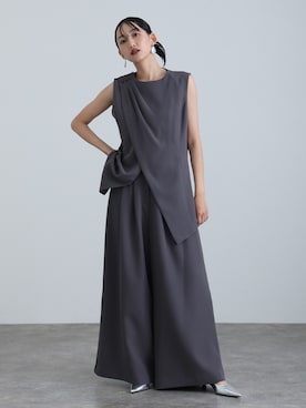 「アイテム（パンツドレス）」を使った、SHOP STAFFさん（レディース・162cm）の冬コーディネート