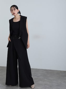 「アイテム（パンツドレス）」を使った、SHOP STAFFさん（レディース・162cm）の冬コーディネート