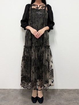 「アイテム（ドレス）」を使った、SHOP STAFFさん（レディース・163cm）の夏コーディネート