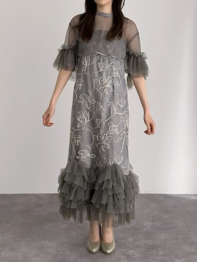 「PourVous（プールヴー）のアイテム」を使った、SHOP STAFFさん（レディース・167cm）の春コーディネート