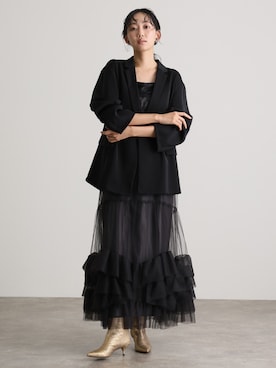 「アイテム（ドレス）」を使った、SHOP STAFFさん（レディース・162cm）の秋コーディネート