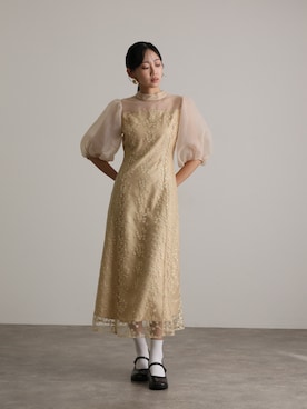 「アイテム（ドレス）」を使った、SHOP STAFFさん（レディース・162cm）の秋コーディネート