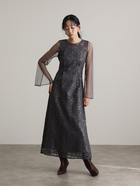 「アイテム（ドレス）」を使った、SHOP STAFFさん（レディース・162cm）の秋コーディネート