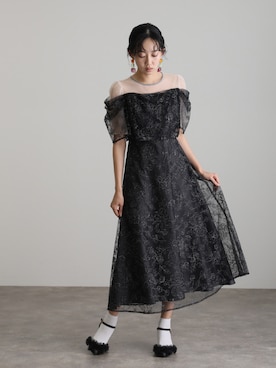 「アイテム（ドレス）」を使った、SHOP STAFFさん（レディース・162cm）の秋コーディネート