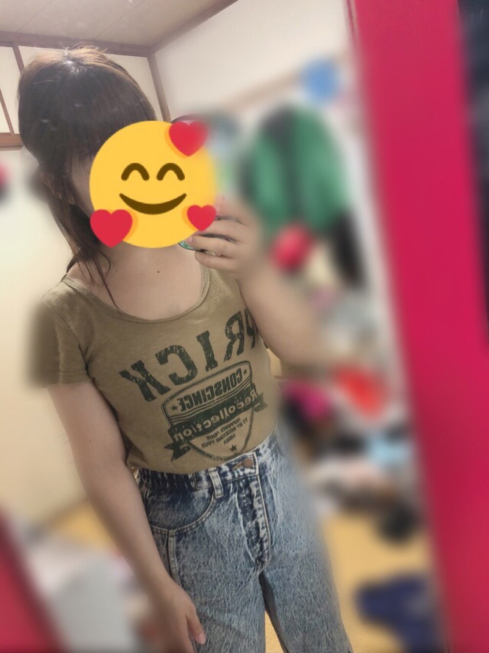 「プリントT」｜「❤のアイテム（トップス、その他）」を使った、アラレちゃんさん（レディース・145cm）の夏コーディネートの1枚目の写真