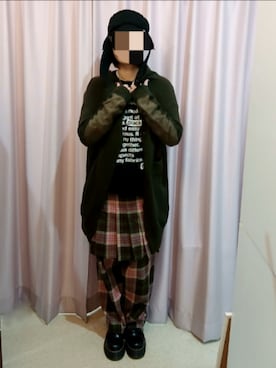 「アイテム（カーディガン/ボレロ）」を使った、田舎で浮いてるおばちゃん。さん（レディース・163cm・40代）の秋コーディネート