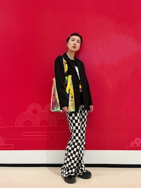 「checkerboard」｜MC babybearさん（レディース・165cm）の春コーディネート