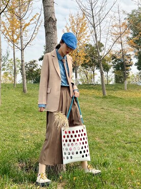 「necktie」｜MC babybearさん（レディース・165cm）の秋コーディネート