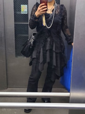 「黒コーデ」｜あきみやさん（レディース・153cm）の秋コーディネート