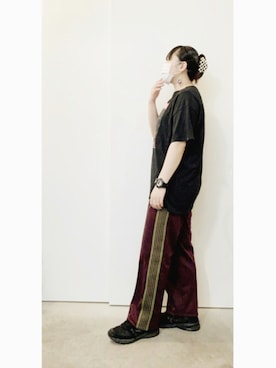 「fragment design（フラグメントデザイン）のアイテム（トップス）」を使った、CA★RIさん（レディース・163cm）の夏コーディネート